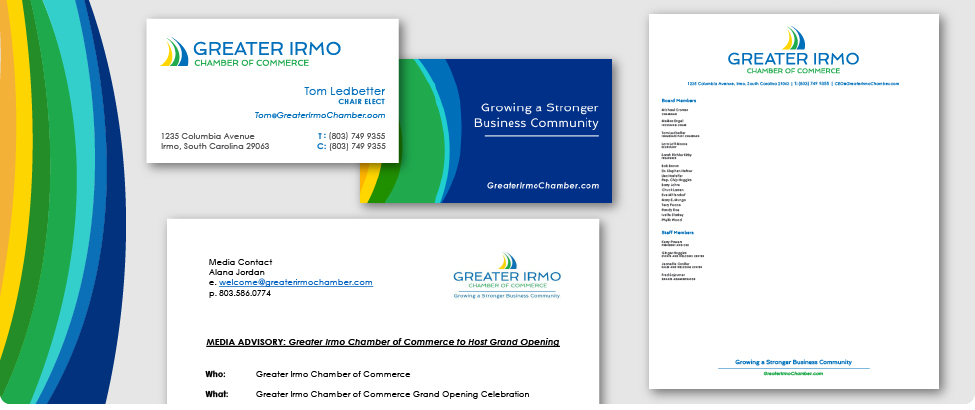 Greater Irmo Chamber of Commerce - branding & collateral