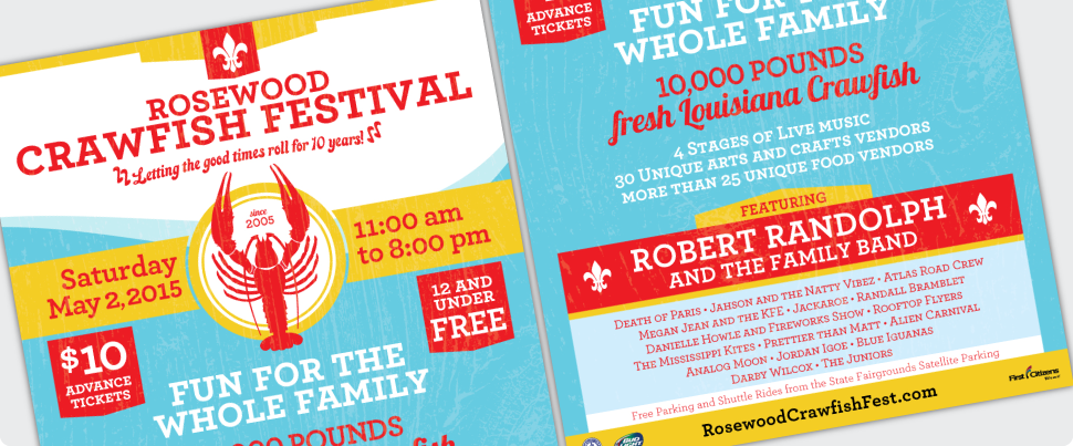 Rosewood Crawfish Festival 2015- branding